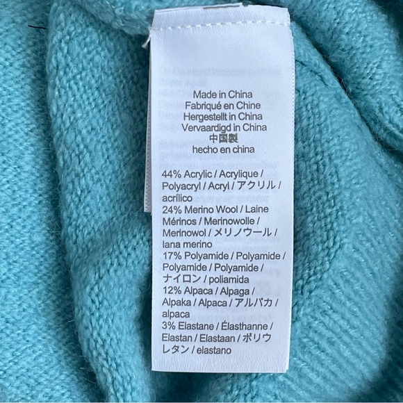 J. Crew Half-Zip Sweater Sea Blue Medium NWT - Picture 14 of 16